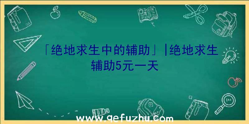 「绝地求生中的辅助」|绝地求生辅助5元一天